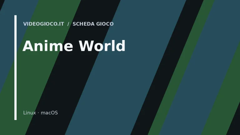 Visual grafico originale di Videogioco.it per Anime World