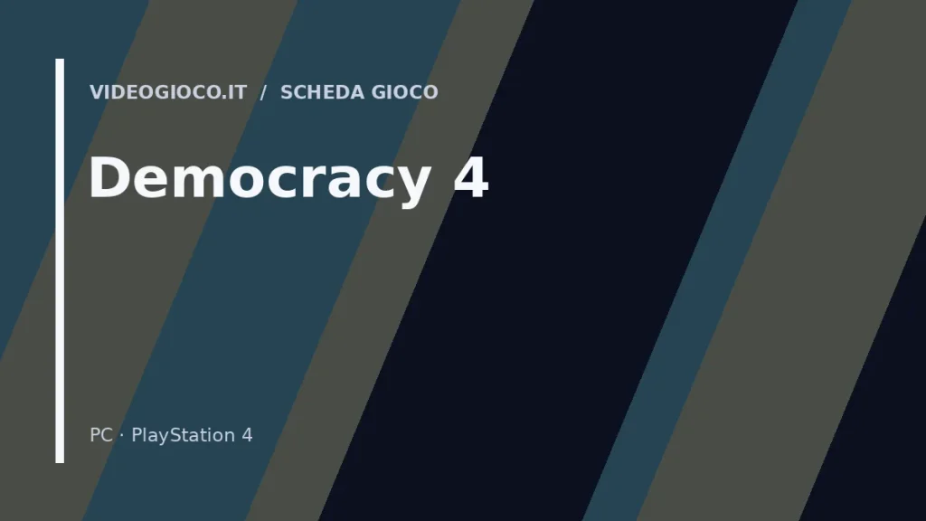 Visual grafico originale Videogioco.it per il gioco Democracy 4.