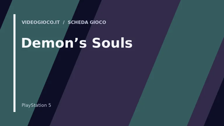 Copertina del gioco Demon’s Souls con visual grafico originale di Videogioco.it