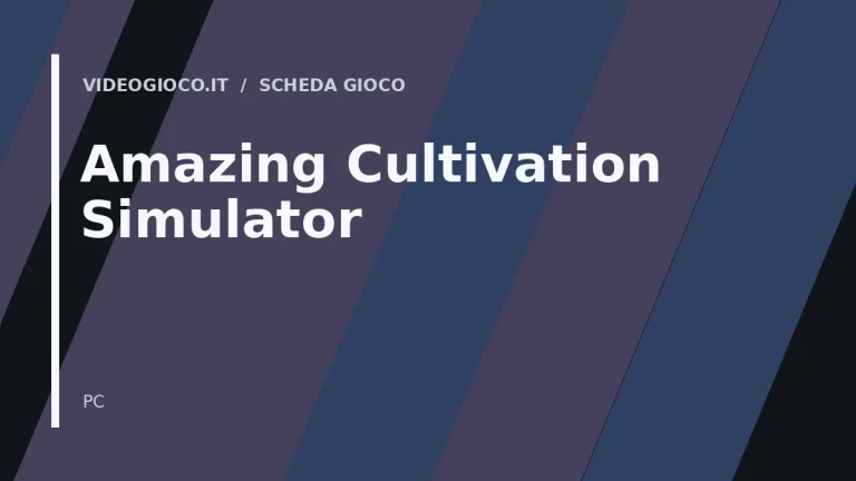 Copertina del gioco Amazing Cultivation Simulator con visual grafico originale di Videogioco.it