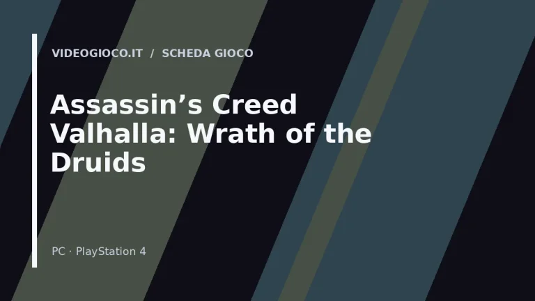 Visual grafica originale di Videogioco.it utilizzata come copertina per il gioco Assassin's Creed Valhalla: Wrath of the Druids