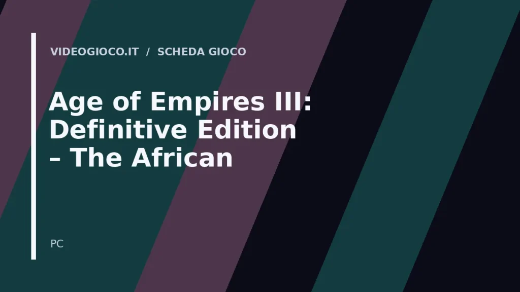 Copertina originale Videogioco.it per il gioco Age of Empires III: Definitive Edition – The African Royals.