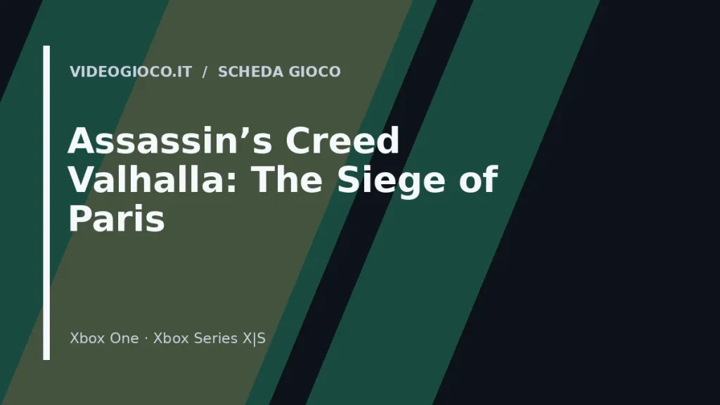 Visual grafico originale Videogioco.it per il gioco Assassin’s Creed Valhalla: The Siege of Paris