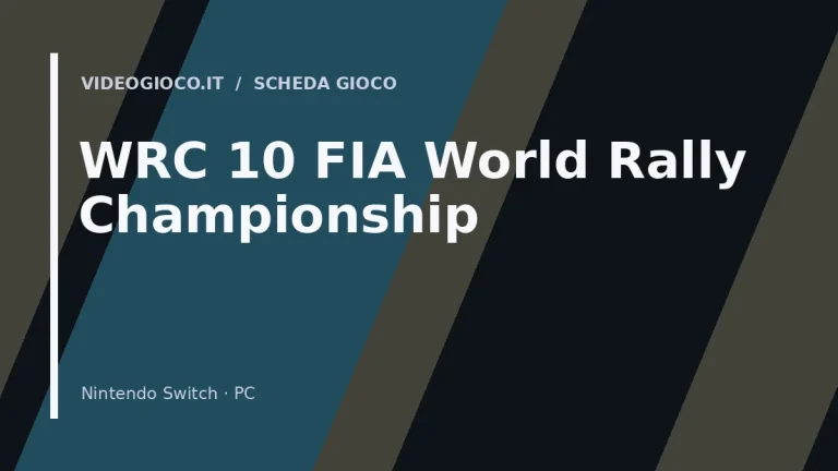Visual grafico originale di Videogioco.it dedicato al gioco WRC 10 FIA World Rally Championship