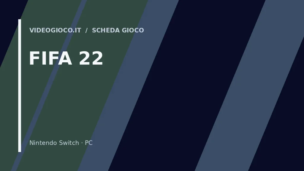 Visual grafico originale Videogioco.it per il gioco FIFA 22