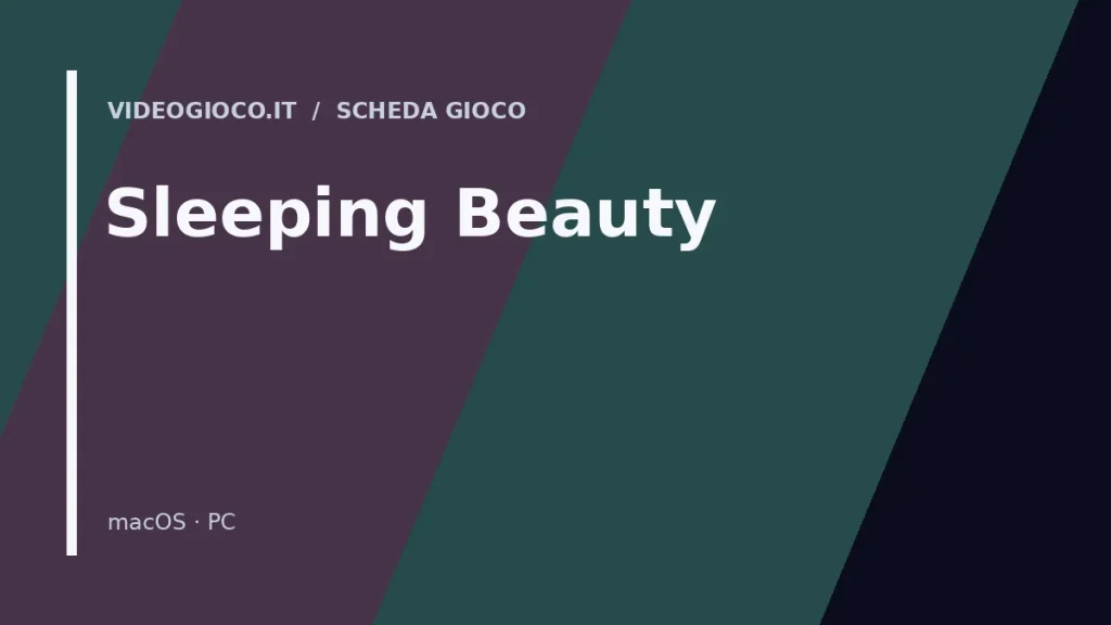 Copertina con visual grafico originale di Videogioco.it per il videogioco Sleeping Beauty.