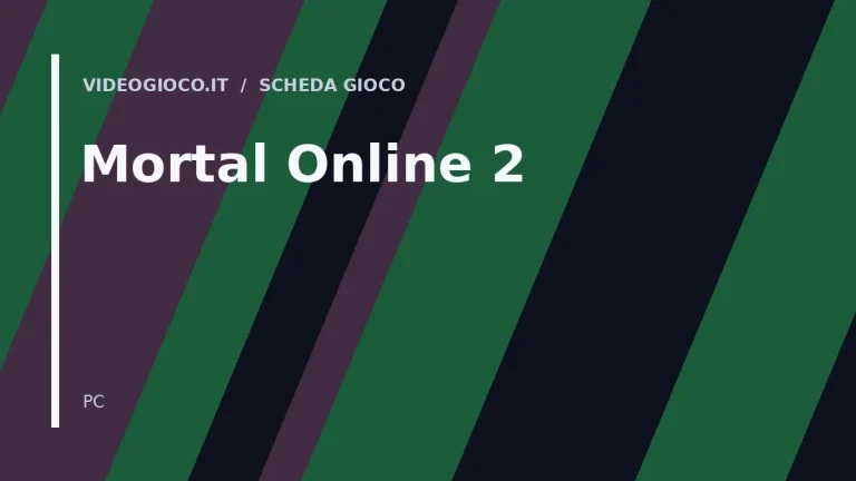 Copertina con visual grafico originale di Videogioco.it per il videogioco Mortal Online 2.