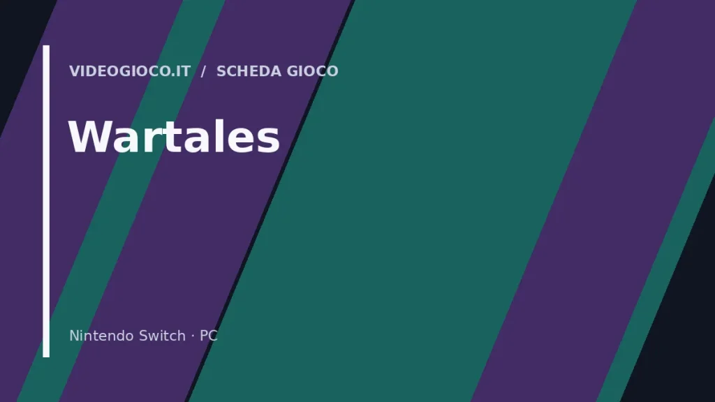 Copertina con visual grafico originale di Videogioco.it per il videogioco Wartales.