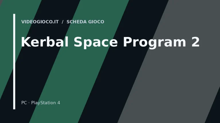 Visual grafico originale Videogioco.it per la scheda del gioco Kerbal Space Program 2.