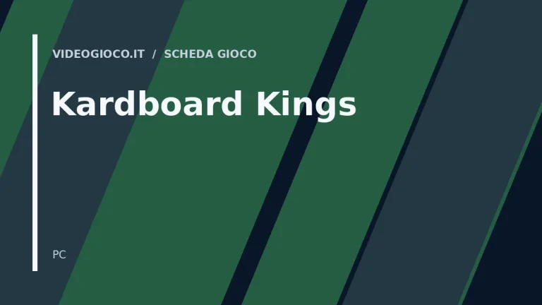 Visual grafico originale Videogioco.it per il gioco Kardboard Kings.