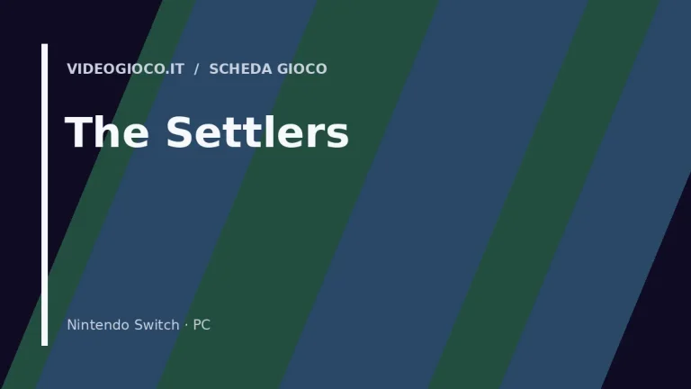 Copertina del videogioco The Settlers, visual grafico originale di Videogioco.it.