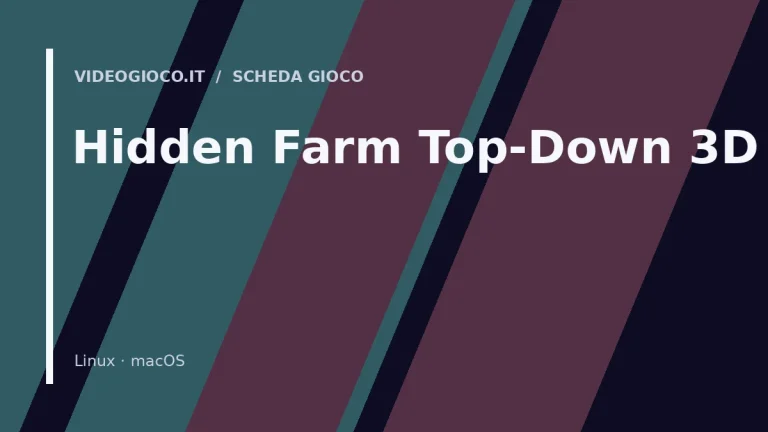 Copertina del gioco Hidden Farm Top-Down 3D con visual grafico originale di proprietà di Videogioco.it.