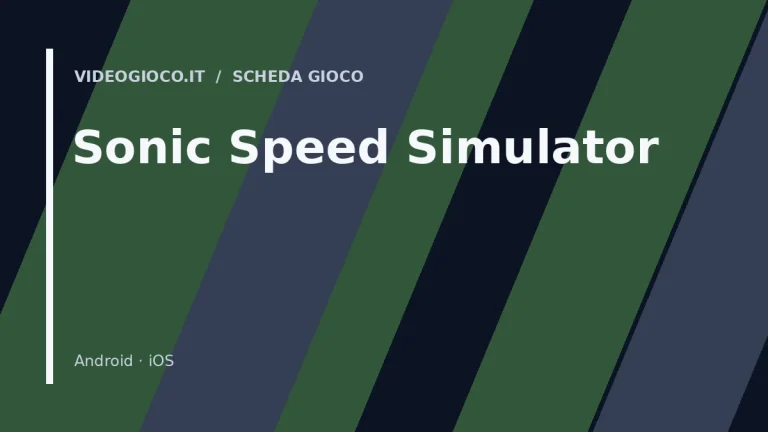 Visual grafico originale di Videogioco.it realizzato per la scheda del videogioco Sonic Speed Simulator.