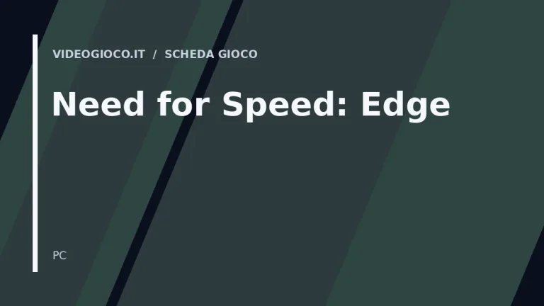 Visual grafico originale di Videogioco.it per il gioco Need for Speed: Edge