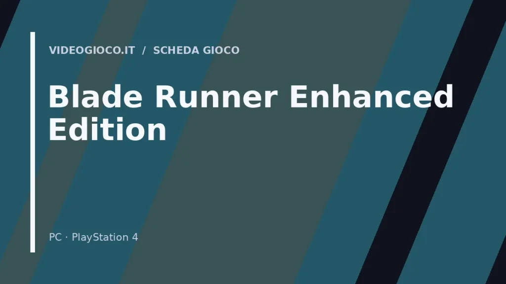 Copertina originale Videogioco.it per il gioco Blade Runner Enhanced Edition