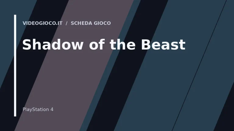 Copertina del videogioco Shadow of the Beast, visual grafico originale Videogioco.it