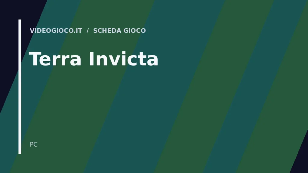 Visual grafico originale di Videogioco.it per il videogioco Terra Invicta.