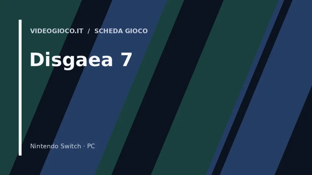 Visual grafica originale di Videogioco.it per il gioco Disgaea 7.