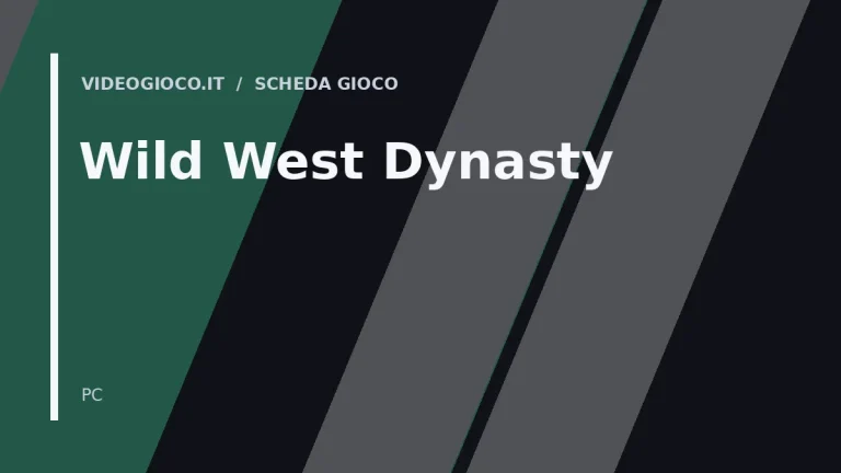 Visual grafico originale Videogioco.it per il videogioco Wild West Dynasty.