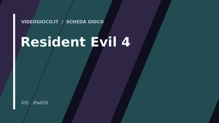 Visual grafico originale Videogioco.it dedicato a Resident Evil 4