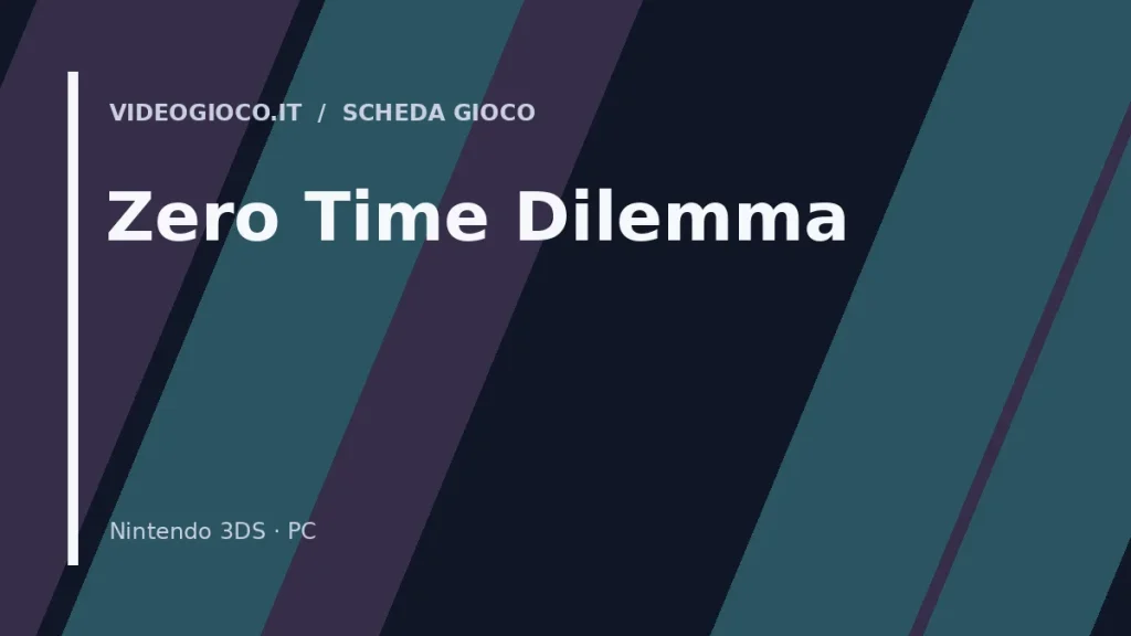 Visual grafico originale Videogioco.it per il gioco Zero Time Dilemma