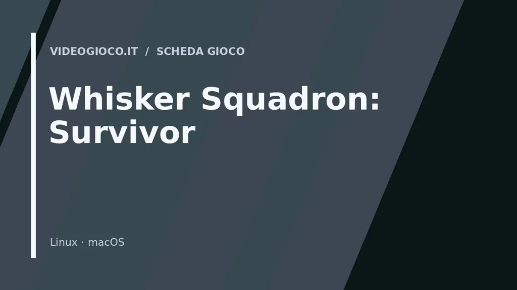 Visual grafico originale Videogioco.it per il videogioco Whisker Squadron: Survivor