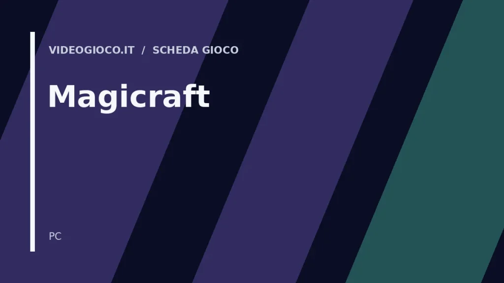 Visual grafico originale Videogioco.it utilizzato come copertina per il gioco Magicraft.