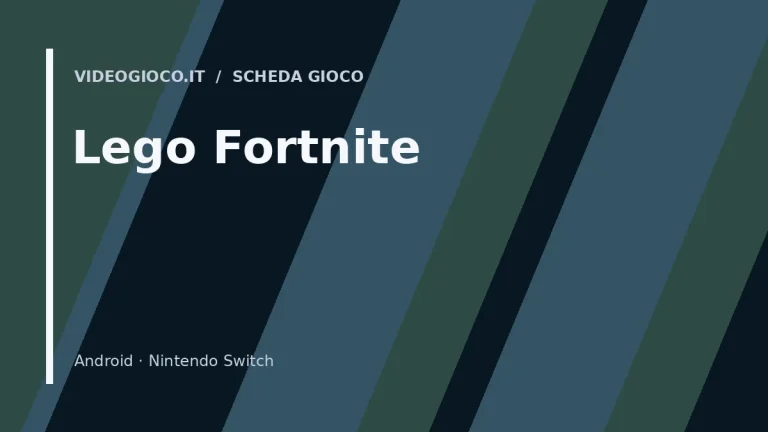Visual grafico originale di Videogioco.it per il videogioco Lego Fortnite.