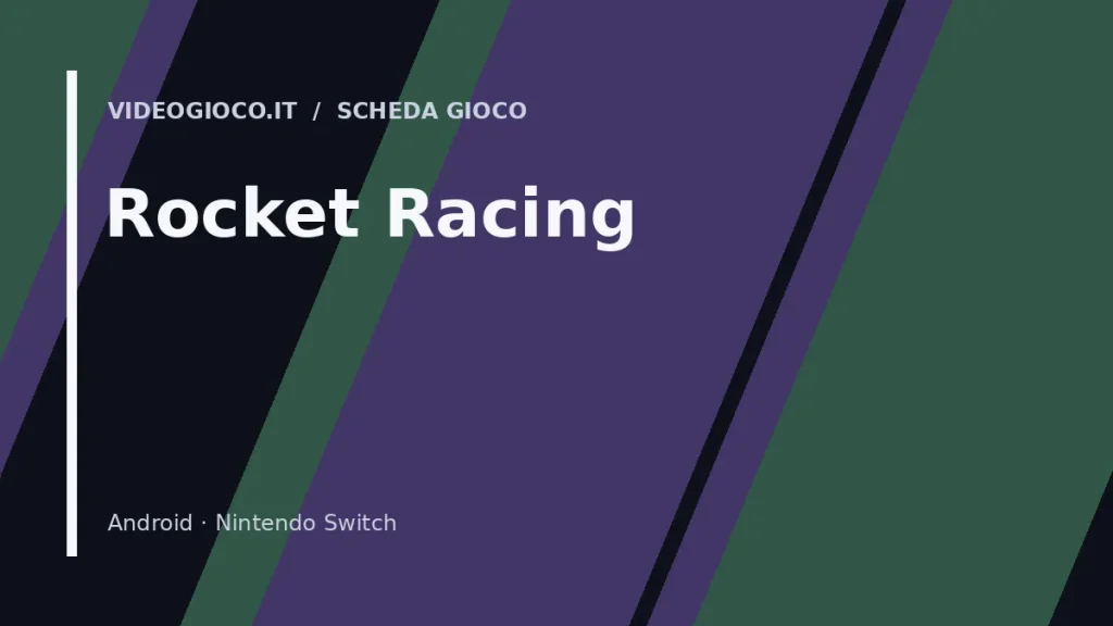 Visual grafico originale di Videogioco.it per il videogioco Rocket Racing.