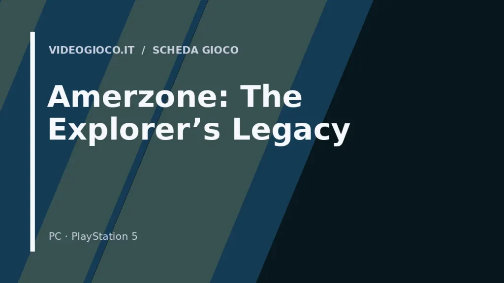 Visual di copertina per Amerzone: The Explorer's Legacy, grafica originale di Videogioco.it