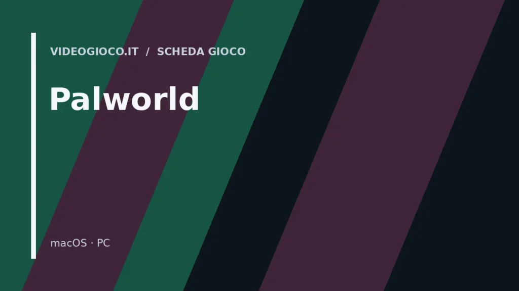 Visual di copertina per Palworld, grafica originale di Videogioco.it