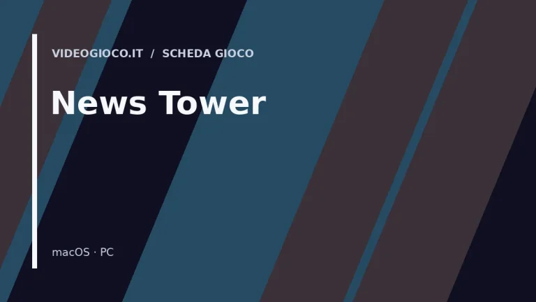 Visual grafico originale di Videogioco.it creato per il gioco News Tower.