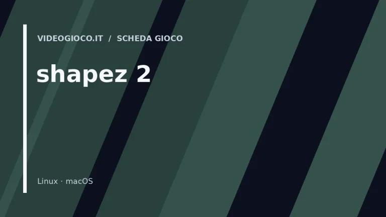 Visual grafico originale di Videogioco.it dedicato al gioco shapez 2