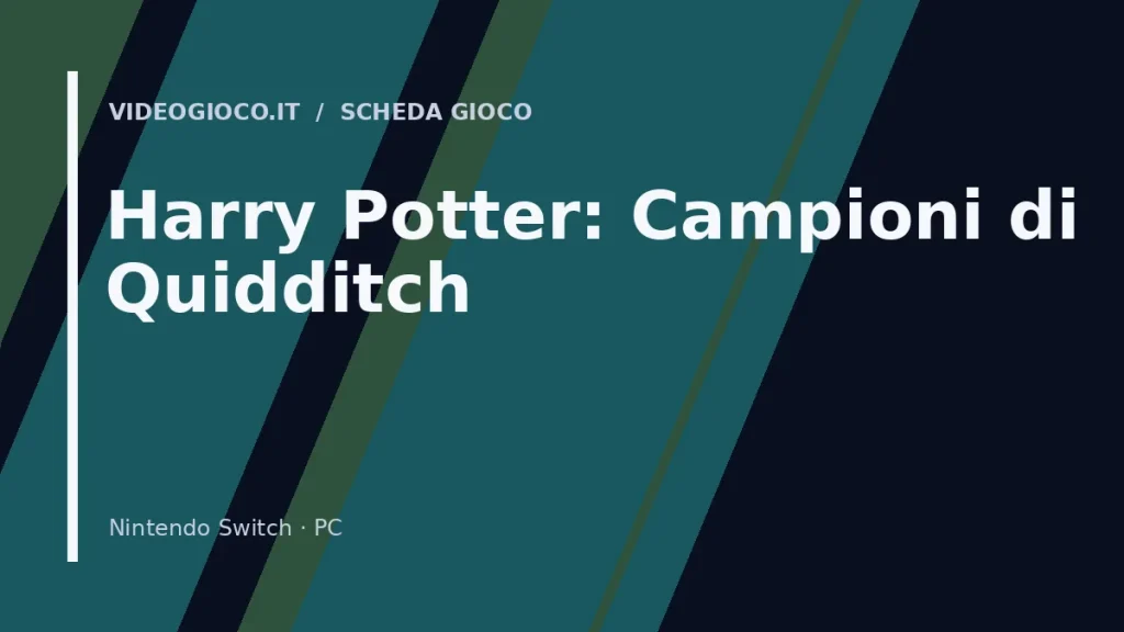 Visual grafico originale Videogioco.it dedicato al gioco Harry Potter: Campioni di Quidditch