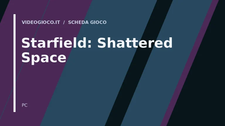 Copertina del gioco Starfield: Shattered Space realizzata con visual grafico originale di proprietà di Videogioco.it.