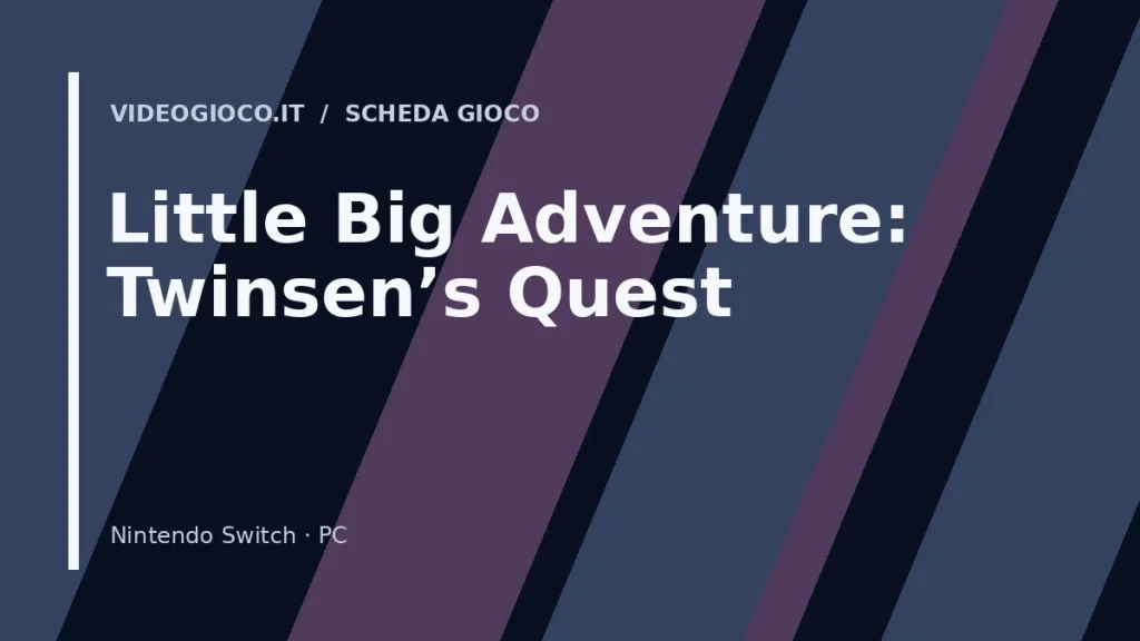Visual grafica originale di Videogioco.it per il videogioco Little Big Adventure: Twinsen's Quest