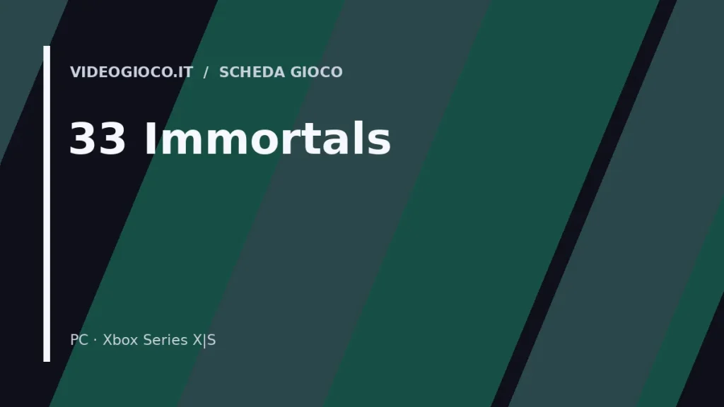 Visual grafico originale Videogioco.it per il videogioco 33 Immortals