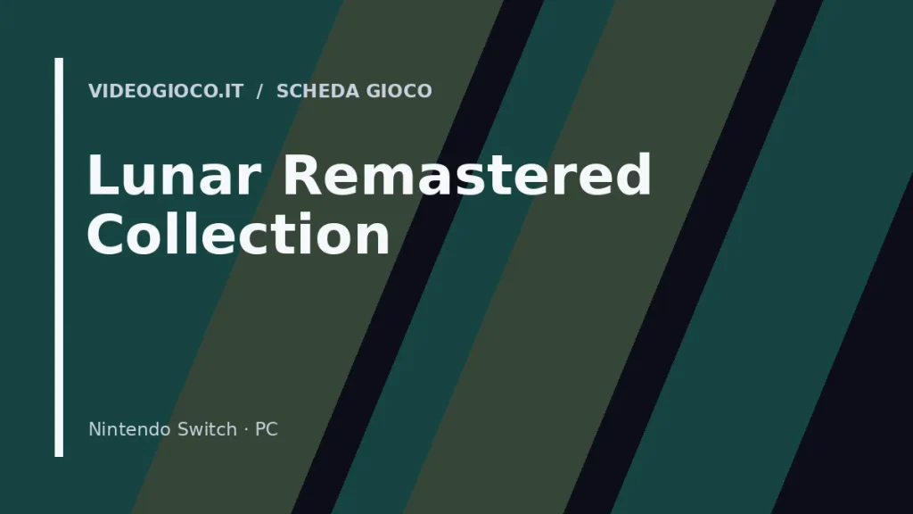 Copertina del videogioco Lunar Remastered Collection: visual grafico originale di Videogioco.it