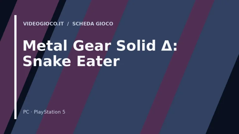 Visual grafico originale Videogioco.it per il videogioco Metal Gear Solid Δ: Snake Eater