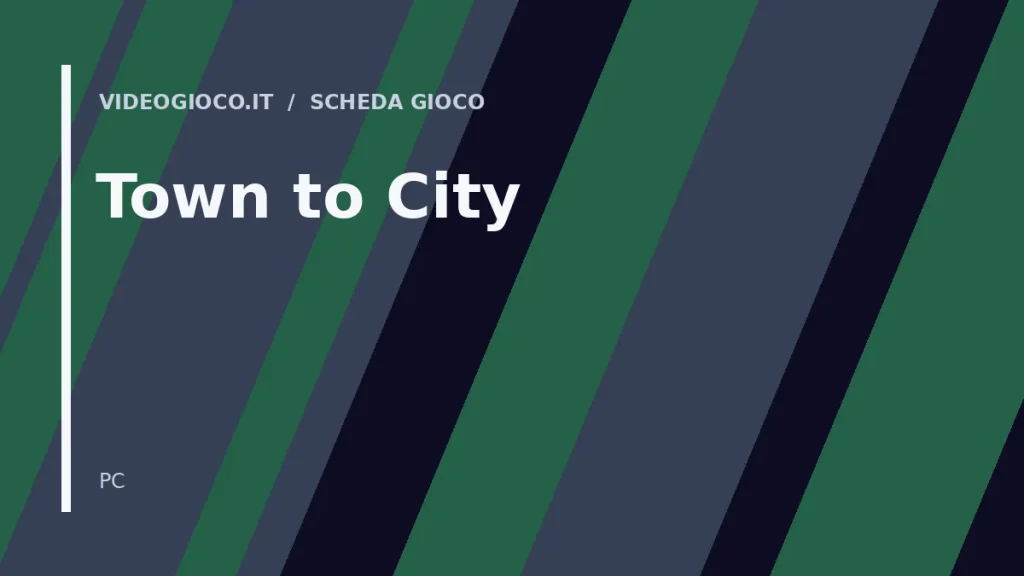 Visual grafico originale Videogioco.it per il videogioco Town to City.