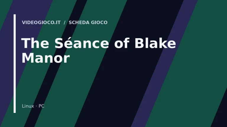 Visual grafico originale di Videogioco.it per il videogioco The Séance of Blake Manor.