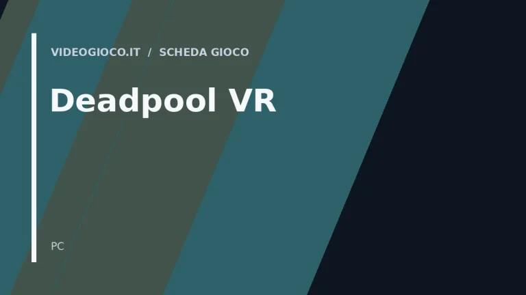 Visual di copertina originale Videogioco.it per il gioco Deadpool VR
