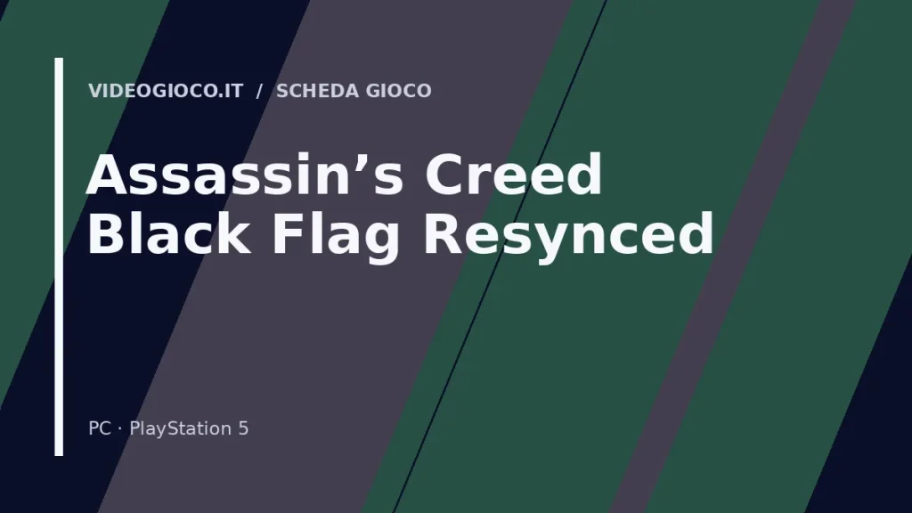Copertina originale Videogioco.it per il videogioco Assassin’s Creed Black Flag Resynced.
