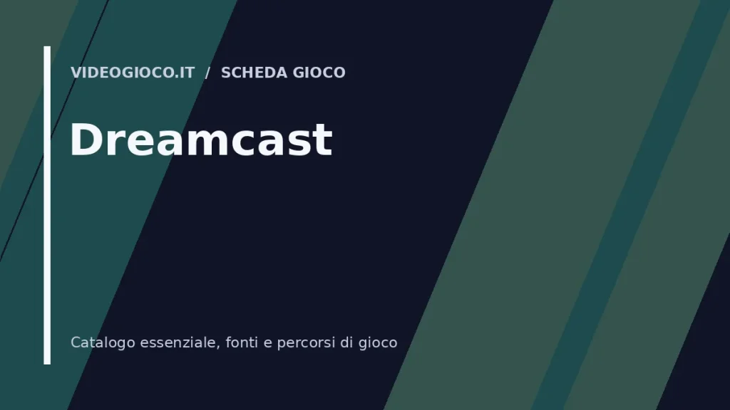 Copertina del gioco Dreamcast: visual grafico originale di Videogioco.it