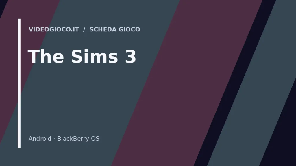 Copertina del gioco The Sims 3: visual grafico originale di Videogioco.it