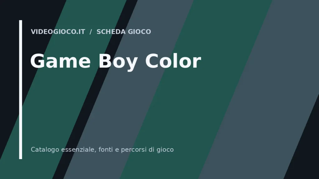 Visual grafico originale Videogioco.it dedicato a Game Boy Color
