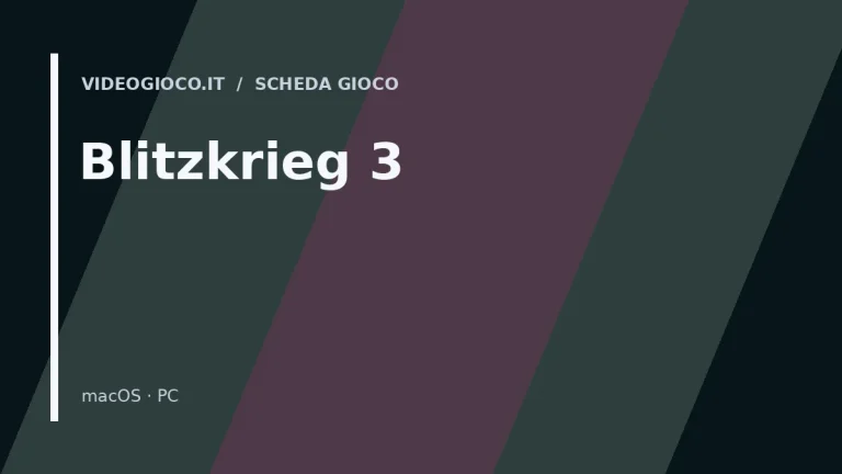 Visual grafico originale di Videogioco.it per Blitzkrieg 3