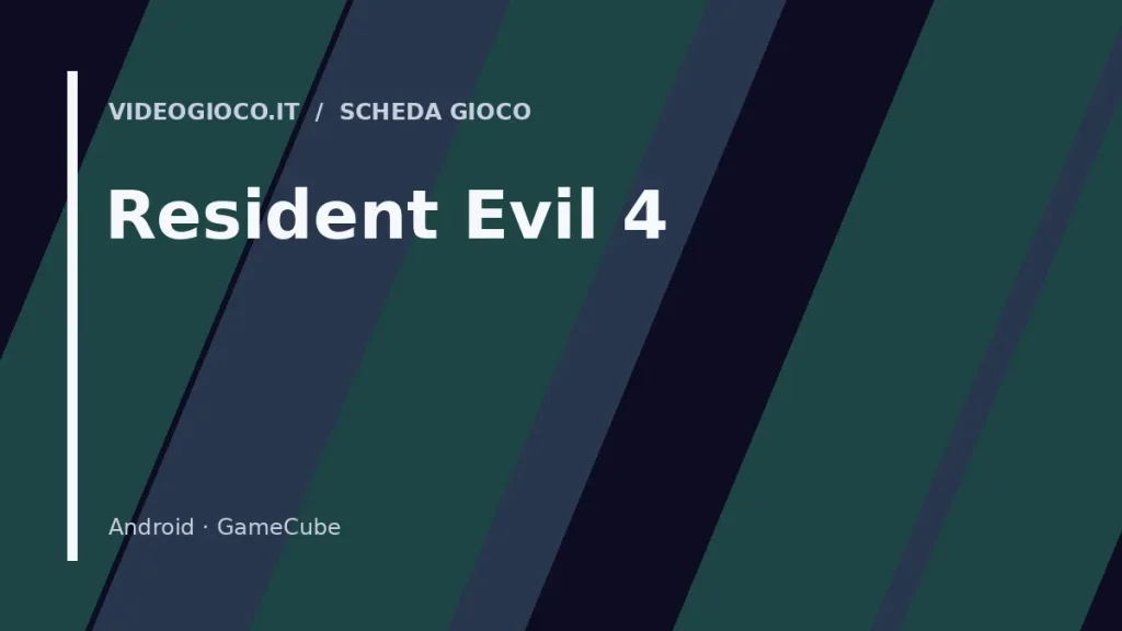 Visual grafico originale Videogioco.it dedicato a Resident Evil 4
