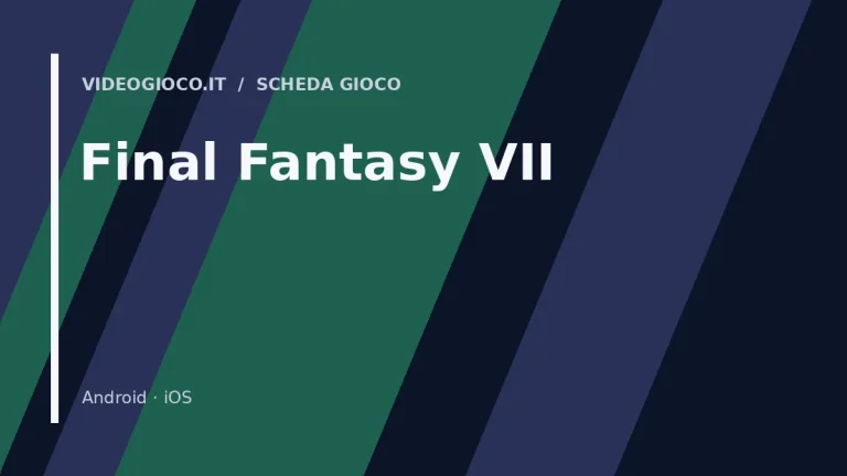 Visual grafico originale Videogioco.it dedicato a Final Fantasy VII