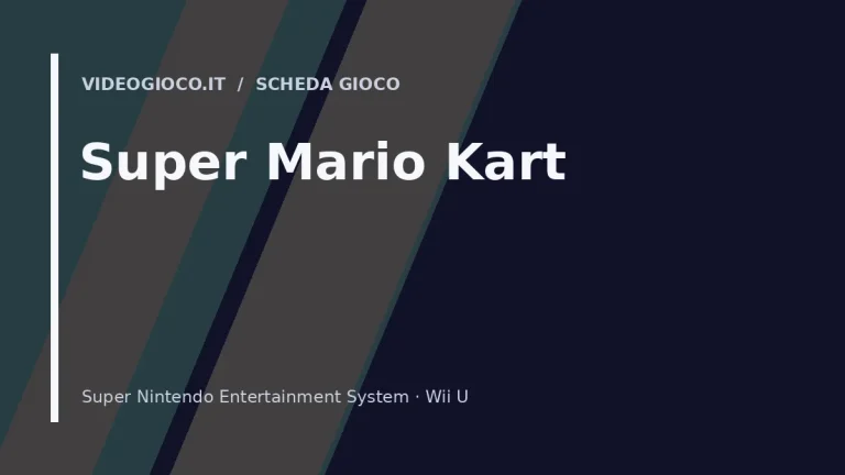 Copertina del gioco Super Mario Kart realizzata come visual grafico originale di Videogioco.it